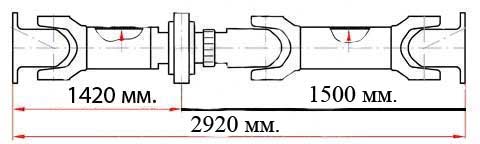 Вал карданный ПАЗ-672 L=2902мм